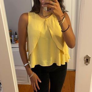 vibrant yellow sleeveless top